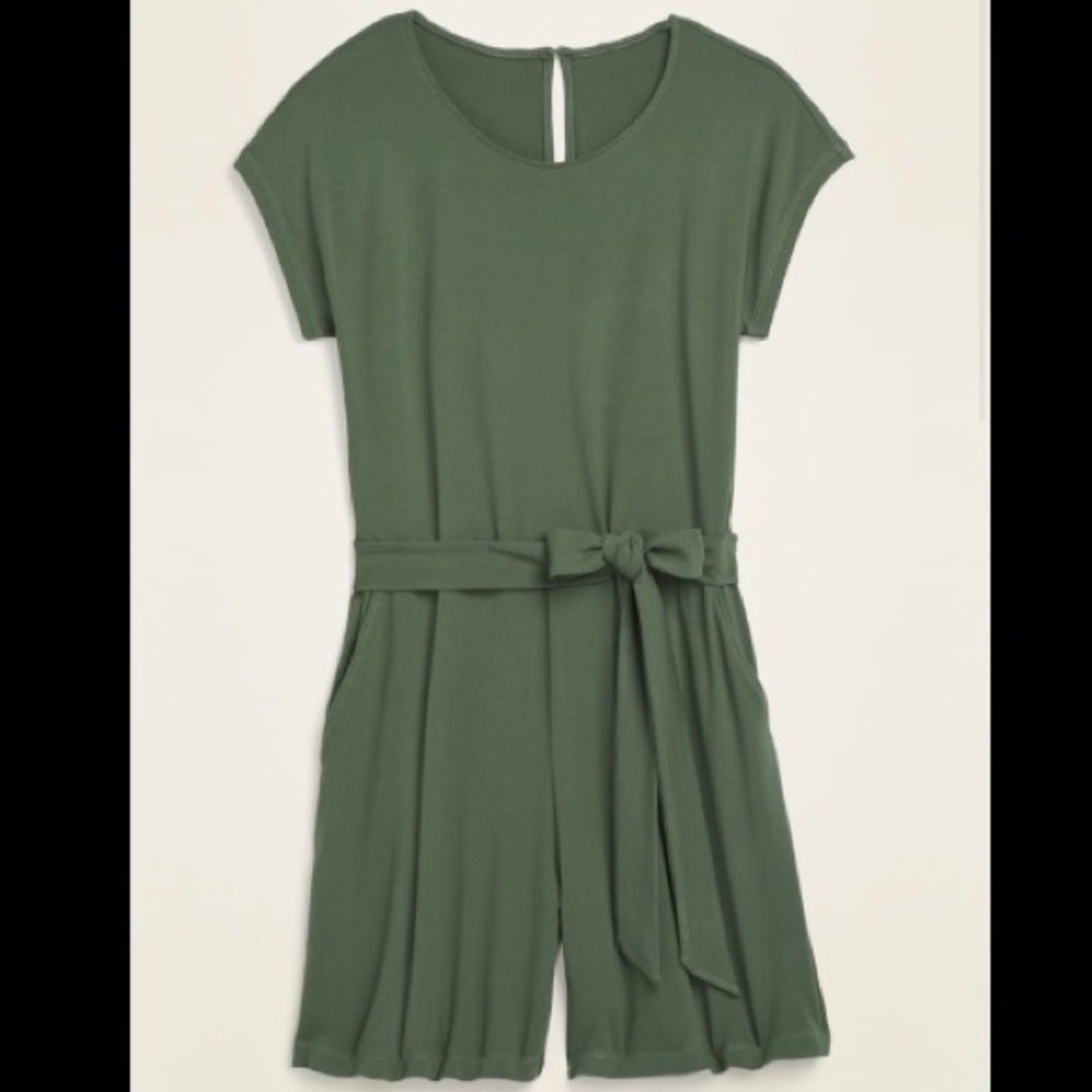 Old Navy olive green romper